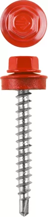Саморезы ЗУБР окраш., RAL 3003 рубин.-красн., для крепл. кров. матер. к дерев. обреш., 4.8x65мм, 180шт 4-300315-48-065-3003 купить в Магнитогорске