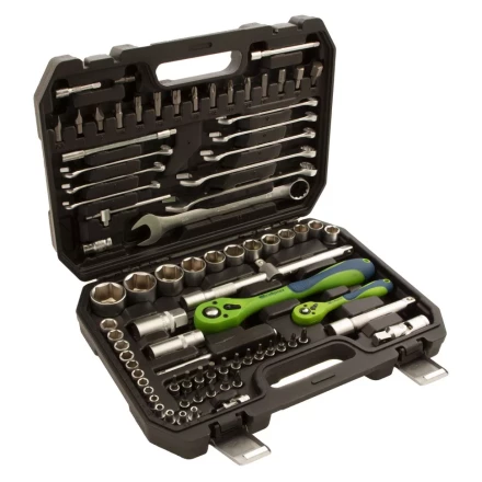 Набор инструментов 82 предмета, CrV, 1/2&quot;, 1/4&quot; Сибртех 13514 купить в Магнитогорске