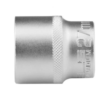 Головка торцевая 27 мм двенадцатигранная CrV под квадрат 1/2 хромированная Stels 13671 купить в Магнитогорске
