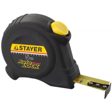 Рулетка STAYER "MASTER" "AUTOLOCK", корпус с резиновым напылением, автостоп, 5мх19мм 2-34126-05-19_z01 купить в Магнитогорске