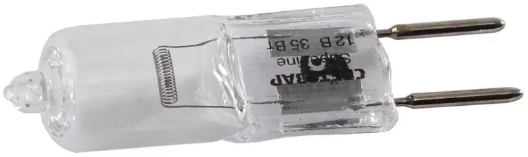 Лампа галогенная СВЕТОЗАР капсульная, прозрачное стекло, цоколь GY6.35, диаметр 12мм, 35Вт, 12В SV-44773-T купить в Магнитогорске