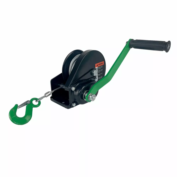 Лебедка ручная барабанная с тормозом HITCH HWB 500 500 кг канат 10 м (SZ073180) купить в Магнитогорске
