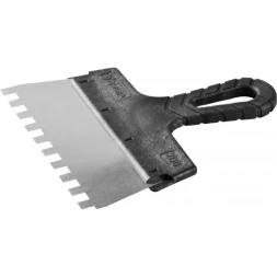 Шпатель ЗУБР "МАСТЕР" ФАСАДНЫЙ, нержавеющее полотно, 200мм, зуб 10х10мм 10078-20-10