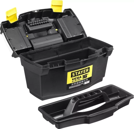 Ящик для инструмента &quot;VEGA-16&quot; пластиковый, STAYER 38105-16_z03 купить в Магнитогорске