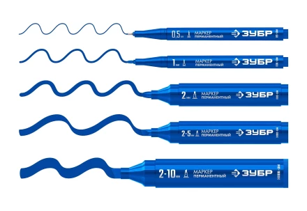 ЗУБР МП-50 синий, 0.5 мм перманентный маркер (06321-7) купить в Магнитогорске