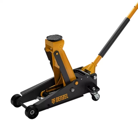 Домкрат гидравлический подкатной 3 т, с фиксатором, быстрый подъем, 135-480 мм, профессиональный Denzel 51138 купить в Магнитогорске