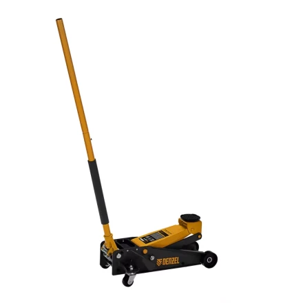 Домкрат гидравлический подкатной 3 т, с фиксатором, быстрый подъем, 135-480 мм, профессиональный Denzel 51138 купить в Магнитогорске