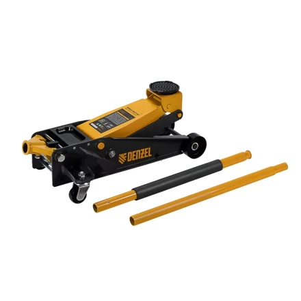 Домкрат гидравлический подкатной 3 т, с фиксатором, быстрый подъем, 135-480 мм, профессиональный Denzel 51138 купить в Магнитогорске