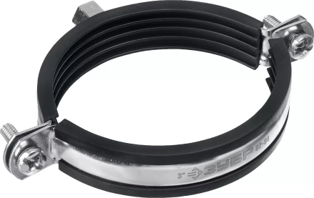 ЗУБР 3, М8/М10, цинк, 10 шт, трубный хомут с гайкой (37880-87-94) купить в Магнитогорске