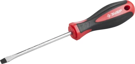 Отвертка ЗУБР &quot;МАСТЕР&quot;, Cr-v, эргономичная двухкомпонентная рукоятка, SL5,5x100мм 25061-5.5-100_z03 купить в Магнитогорске