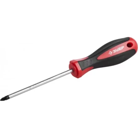 Отвертка ЗУБР &quot;МАСТЕР&quot;, Cr-v, эргономичная двухкомпонентная рукоятка, PZ1x100мм 25063-1-100_z02 купить в Магнитогорске
