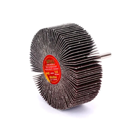 Круг MESSER шлифовальный лепестковый с оправкой (на шпильке) 80х30х6  #40 купить в Магнитогорске