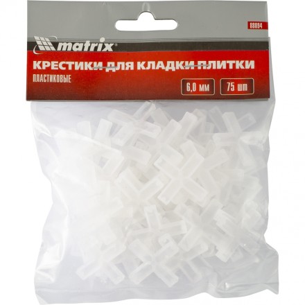 Крестики 6 мм для кладки плитки 75 штук MATRIX артикул 88094 купить в Магнитогорске