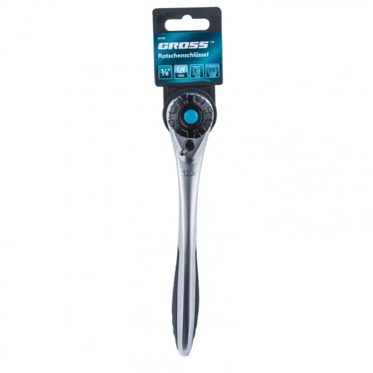 Ключ трещоточный 120 зубьев 3/8" Gross 14136 купить в Магнитогорске