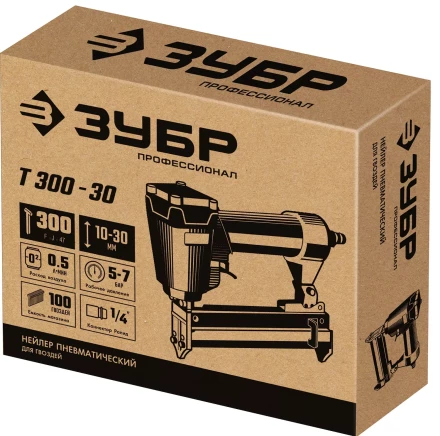 ЗУБР Т300-30 пневматический нейлер для гвоздей 18Ga, тип 300 (10-30 мм), Профессионал (31932) купить в Магнитогорске