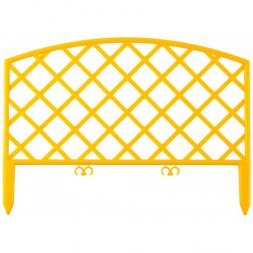 Забор декоративный GRINDA &quot;ПЛЕТЕНЬ&quot;, 24x320см, желтый 422207-Y