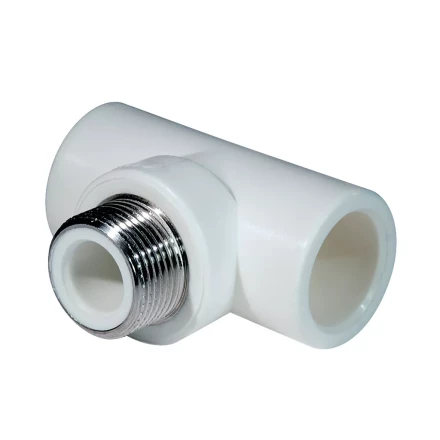 Тройник комб. PP-R НР 25мм х 3/4 белый (25/100) 45456 купить в Магнитогорске