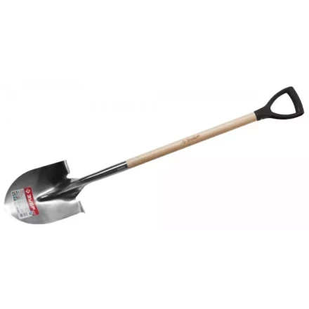 Лопата ЗУБР &quot;ЭКСПЕРТ&quot; штыковая садовая из нерж. стали, деревянный черенок из ясеня, пластиковая рукоятка, 290х210х1200мм 4-39430_z01 купить в Магнитогорске