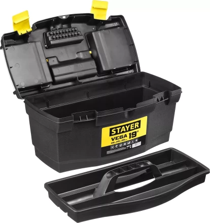Ящик для инструмента &quot;VEGA-19&quot; пластиковый, STAYER 38105-18_z03 купить в Магнитогорске