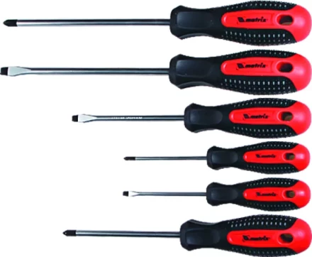 Набор профессиональных отверток Fusion CrV 3-компонентная рукоятка antislip 6 шт. Matrix 13351 купить в Магнитогорске