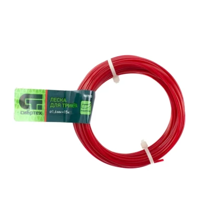 Леска для триммера квадратная, 1.6 мм х 15 м, Россия Сибртех 961535 купить в Магнитогорске