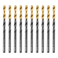 Сверло по металлу, 4 мм, HSS-Tin, Golden Tip, 10 шт. Denzel 717209