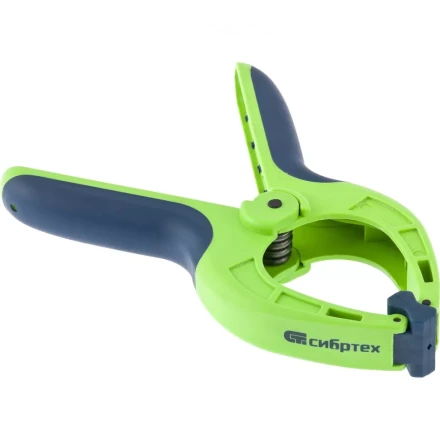 Струбцина клещеобразная 3-3/16 пластиковый корпус двухкомпонентные рукоятки усиленная пружина 82 мм Сибртех 20788 купить в Магнитогорске