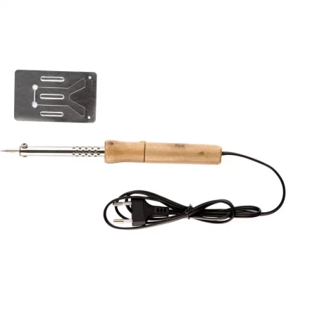 Паяльник с ручкой из дерева 40 Вт 220 В Sparta 913102 купить в Магнитогорске