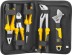 Набор JCB: Губцевый инструмент, хромированное покрытие, двухкомпонентные рукоятки, CrV cталь, 5 предм, чехол JPL017 купить в Магнитогорске