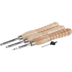 Набор ЗУБР "ЭКСПЕРТ": Токарные резцы по дереву,"Ромб","Квадрат","Круг",твердосплав наконеч из карбида W, 100*340мм, 3шт 18371-H3