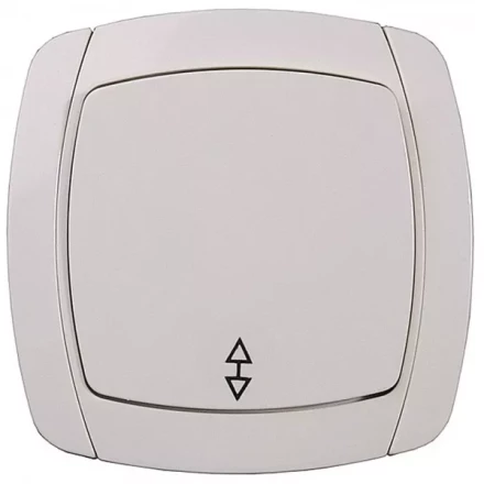 Выключатель СВЕТОЗАР &quot;CITY LIGHT&quot; проходной одноклавишный в сборе, бежевый, 10А/~250В SV-54237-B купить в Магнитогорске