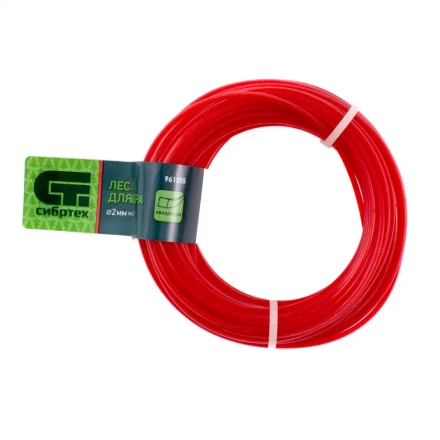 Леска для триммера квадратная, 2.0 мм х 15 м, Россия Сибртех 961555 купить в Магнитогорске