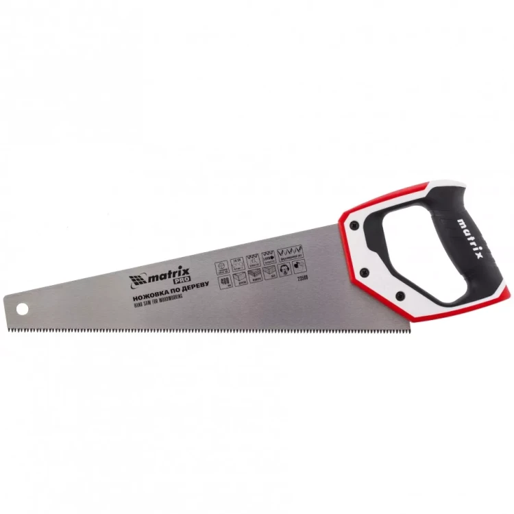 Ножовка по дереву 400 мм каленый зуб 3D 7-8TPI  трехкомпонентная рукоятка PRO MATRIX 23580 купить в Магнитогорске