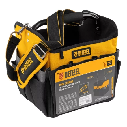 Переноска для инструмента, 260х240х300 мм, 22 кармана, наплечный ремень// Denzel 90294 купить в Магнитогорске