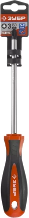 Отвертка ЗУБР &quot;МАСТЕР&quot;, Cr-v, эргономичная двухкомпонентная рукоятка, PZ3x150мм 25063-3-150_z02 купить в Магнитогорске