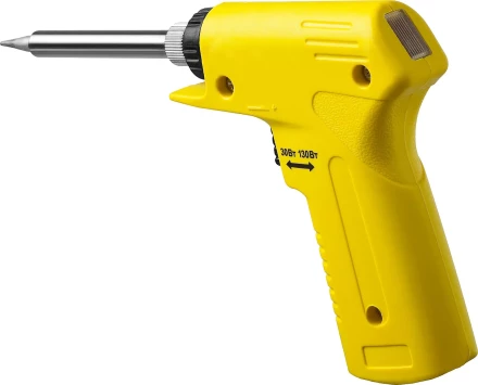 Паяльник с пистолетной пластмассовой рукояткой, STAYER &quot;PROFI&quot; PROTerm, 55308-130, 30 - 130 Вт, с керамическим нагревательным элементом 55308-130 купить в Магнитогорске