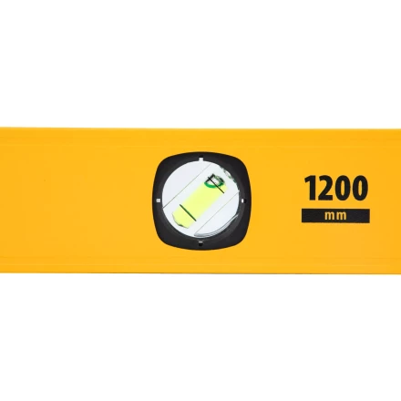 Уровень алюминиевый Denzel 33694, магнит, фрезерованный, 3 глазка (1 зеркал.), 0,5 мм/м, 1200 мм купить в Магнитогорске