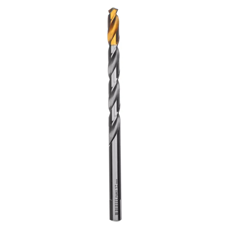 Сверло спиральное по металлу Denzel 12 x 205 мм, Р6М5, Golden Tip, удлиненное 718265 купить в Магнитогорске