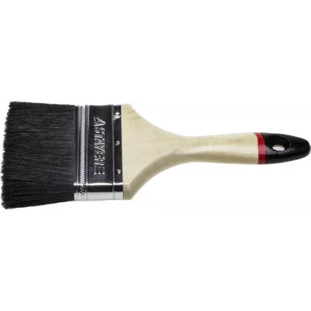 Кисть плоская STAYER &quot;UNIVERSAL-EURO&quot;, чёрная натуральная щетина, деревянная ручка, 100мм 01022-100 купить в Магнитогорске