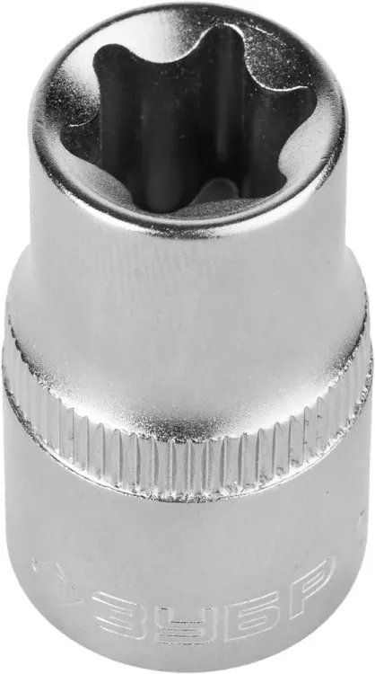 Головка торцовая ЗУБР "МАСТЕР" (1/2"), Cr-V, E-TORX, хроматированное покрытие, E14 27719-14 купить в Магнитогорске