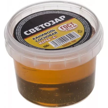 Канифоль СВЕТОЗАР для паяльных работ, пластиковая банка, 100г 55326-100 купить в Магнитогорске