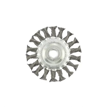 Щетка для УШМ 125 мм М14 плоская крученая проволока 0,8 мм MTX 74644 купить в Магнитогорске