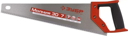 Ножовка универсальная (пила) ЗУБР МОЛНИЯ-3D 400 мм, 7TPI, 3D зуб, точный рез вдоль и поперек волокон, для средних заготовок из всех видов материалов 15077-40 купить в Магнитогорске
