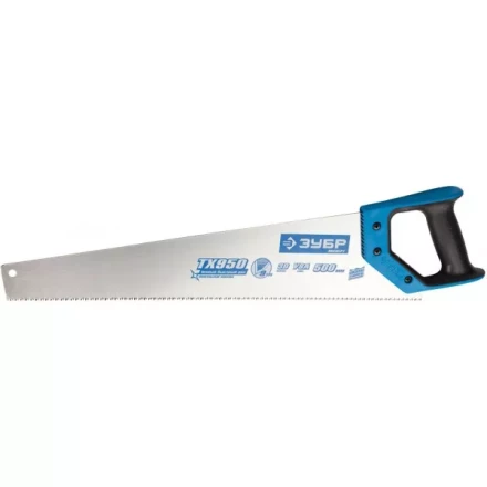 Ножовка по дереву (пила) ЗУБР ЛЕВША-9 400 мм, 9 TPI, мелкий 3D зуб, точный рез вдоль и поперек волокон всех видов материалов, 2K рукоятка 15233-40 купить в Магнитогорске