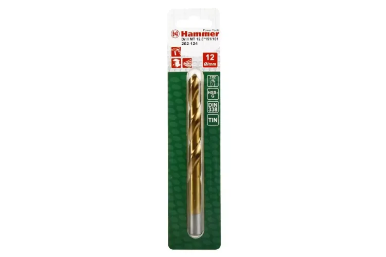 Сверло по металлу HAMMER Ф12х151мм (DR MT 12,0мм*151/101мм) купить в Магнитогорске