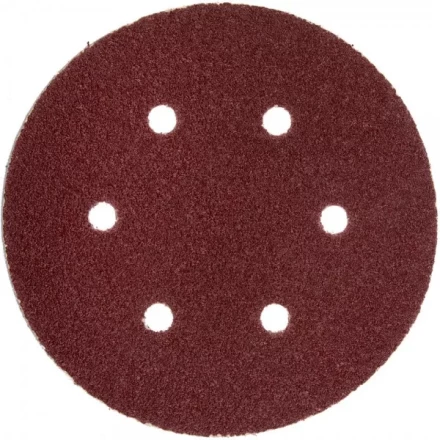 Круг шлифовальный ЗУБР &quot;МАСТЕР&quot; универсальный, из абразивной бумаги на велкро основе, 6 отверстий, Р80, 150мм, 5шт 35566-150-080 купить в Магнитогорске