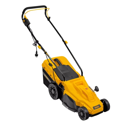 Газонокосилка электрическая GM-1300, 1300 Вт, шир. 32 см, 5 уров., травосб. 35 л Denzel 96627 купить в Магнитогорске