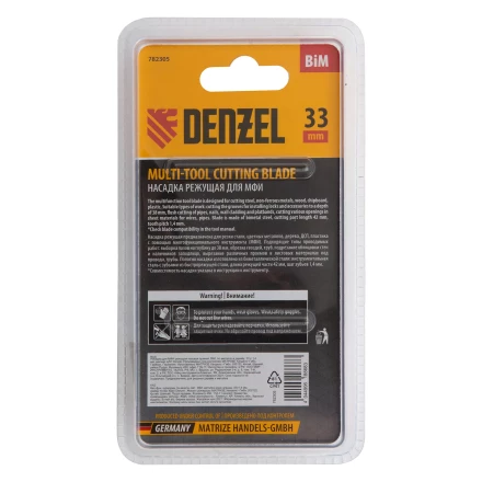 Насадка для МФИ режущая пазовая прямая, BiM, по металлу и дереву, 33 x 1.4 мм, мелкий зуб Denzel 782305 купить в Магнитогорске