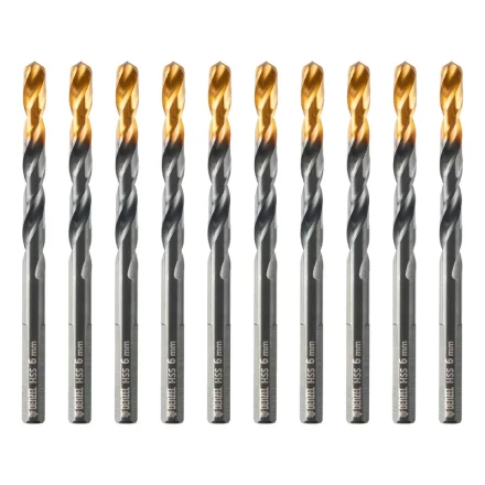 Сверло по металлу Denzel, 6 мм, HSS-Tin, Golden Tip, 10 шт. 717215 купить в Магнитогорске