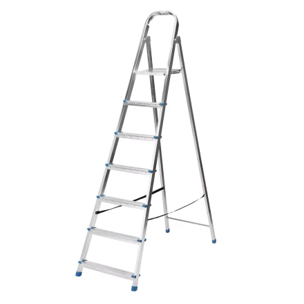 Стремянка Сибртех 97839, 7 ступеней, стальная, оцинкованная купить в Магнитогорске